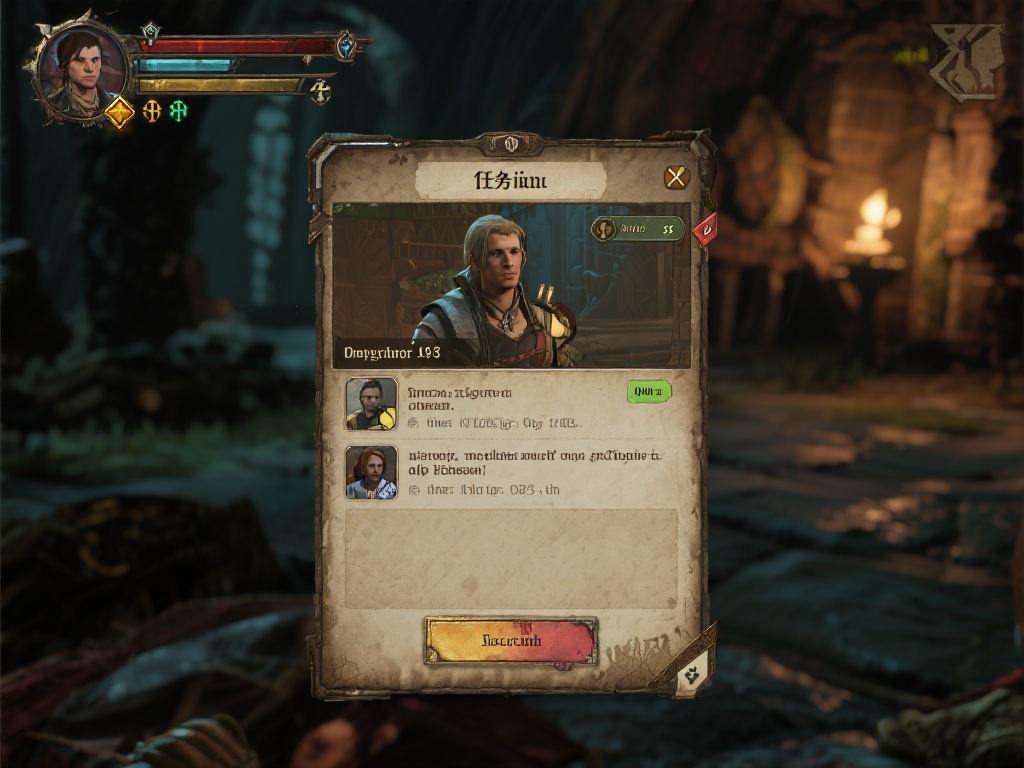 任务描述与对话：在游戏进程中，任务提示和角色对话中